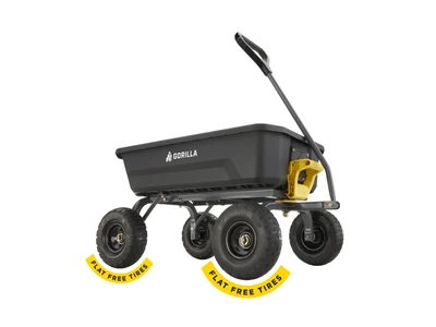 Gorilla Carts Heavy-Duty Poly Garden Dump Cart with 1,200 Lb Capacity