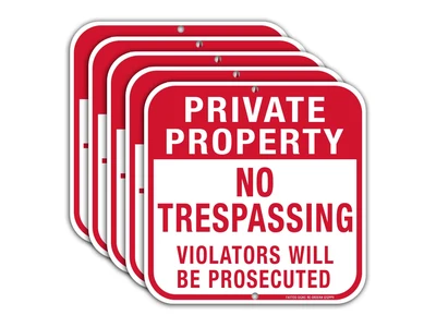 Heavy-Duty 0.040 Rust-Free Aluminum Posted Private Property Signs (10-Pack)